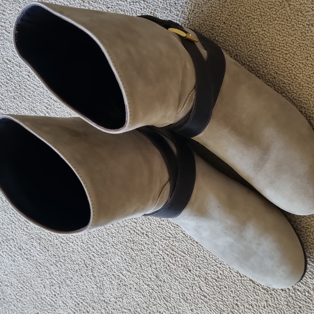 Italian Suede Booties - Picture 2 of 6